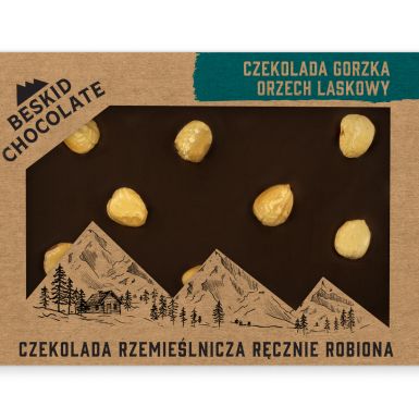 Craft chocolate with hazelnuts